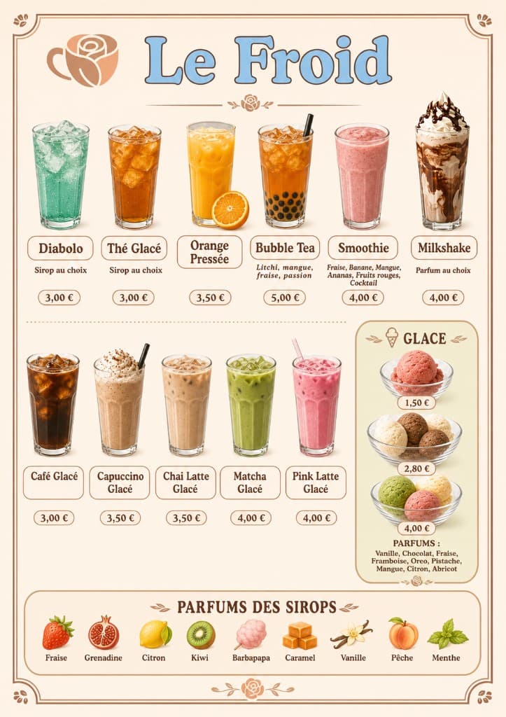 Menu Le Froid
